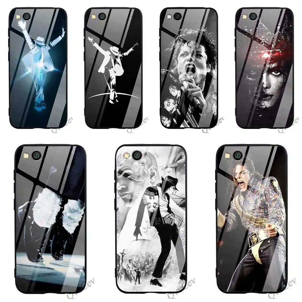 

Print Michael Jackson King Tempered Glass Phone Cover for Xiaomi Redmi Note 5 Case A1 A2 9 Mi 8 Lite F1 4X 6A 7 Pro 6 Cases Skin