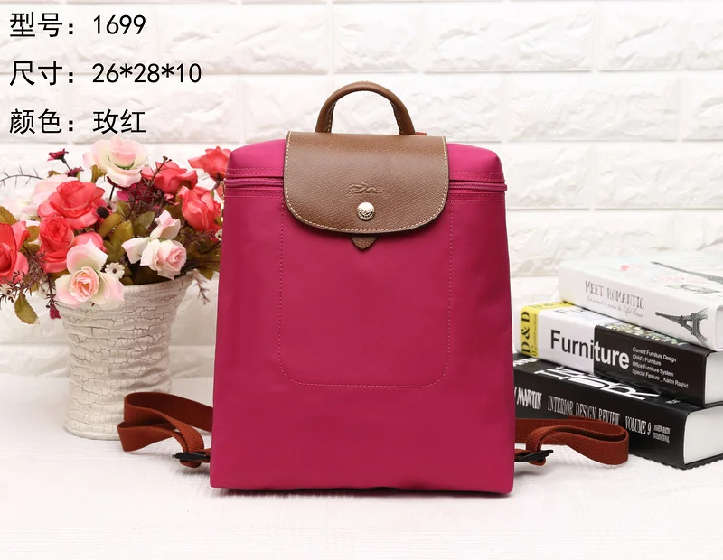

2016 Women Long Nylon Vintage Backpack Girl backpacks Mochila Feminina Escolar school bagpacks travel Backpacks Champag