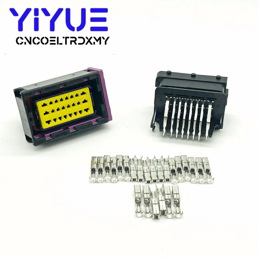 FCI ECU Connector 24 Pin 24 Way Male And Female automotive Housing Sealed Connectors Plug Socket 211PC249S8005