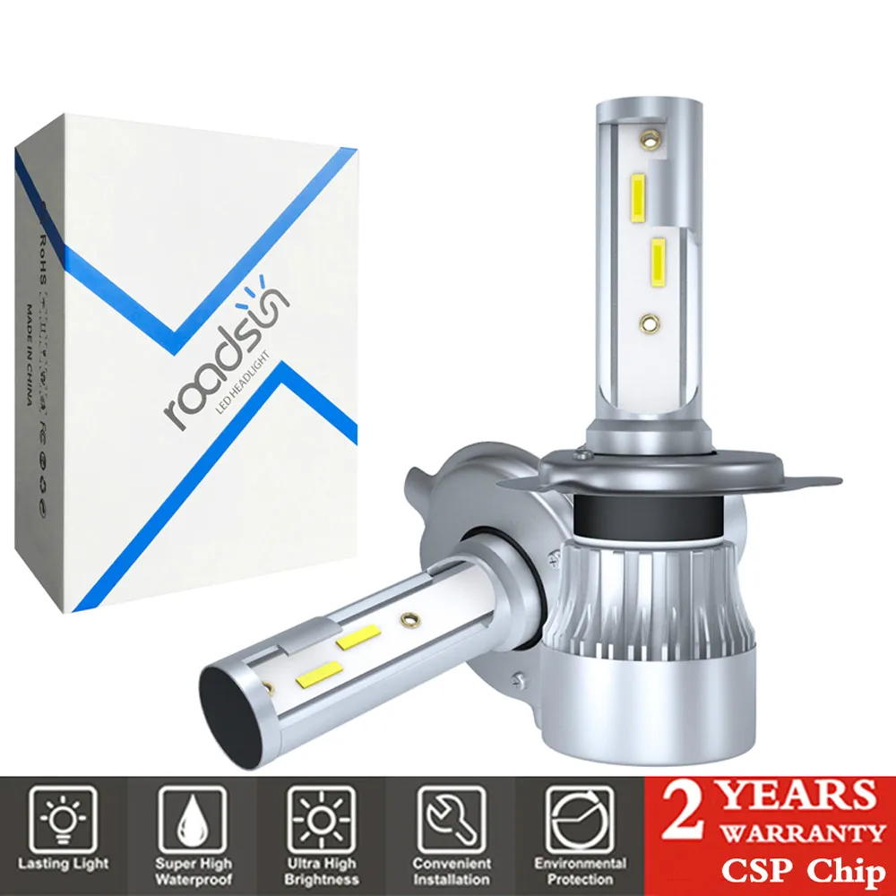 

2Pcs Car Headlight H7 H4 LED H1 H11 HB3 9005 HB4 9006 12000LM 80W Super Bright Auto Bulb 12V 24V 6000K Automobile Headlamp Lamps