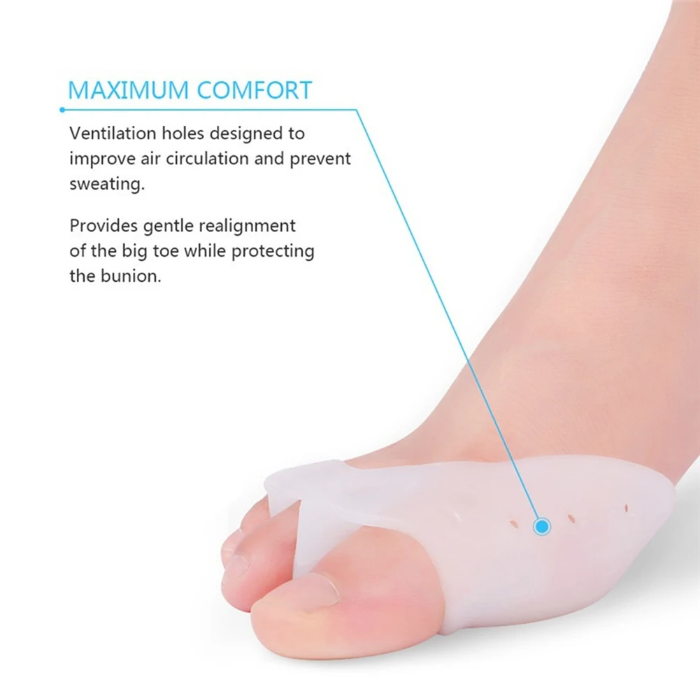2Pcs Bunion Corrector Pain Relief Hammer Toe Separator with Forefoot Care Pads Protection Hallux Valgus Foot Massager Hot