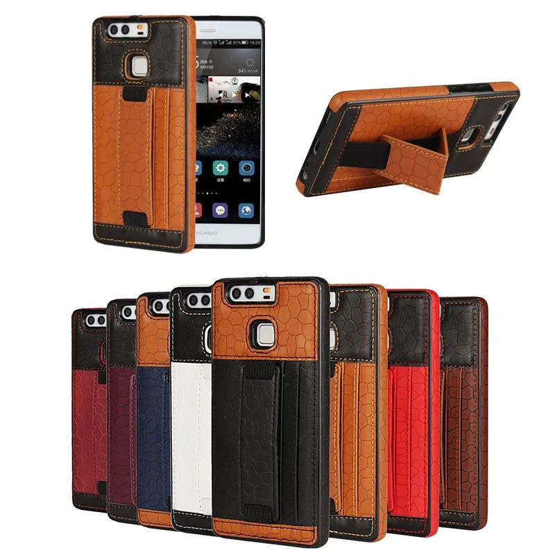Para huawei p9 lite p9 plus teléfono case cuero asidero abatible carcasa trasera la cubierta de accesorios fundas carcasas para huawei p9 plus|fundas carcasas|case leatherphone AliExpress