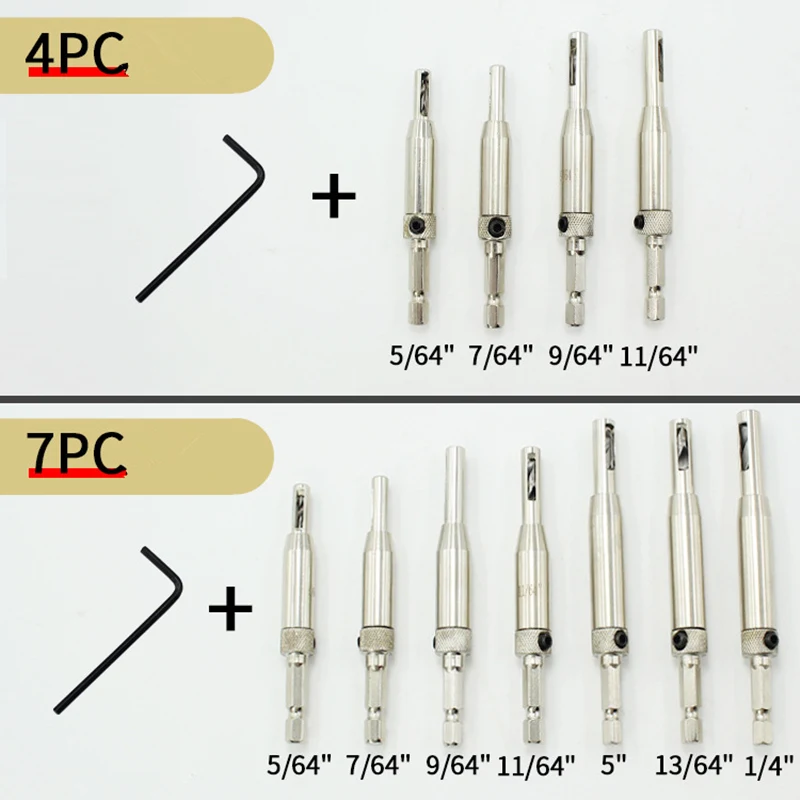 7psc петли для дверей и окон открывалка для отверстий деревообрабатывающее сверло шестигранный набор инструментов для электрической дрели