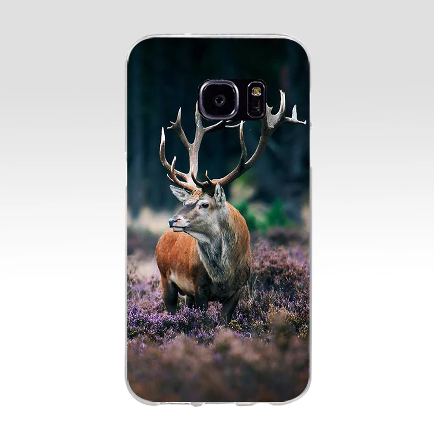 59AQ синий красный олень Мягкий ТПУ силиконовый чехол для samsung Galaxy s6 s7 edge s8 s9 plus