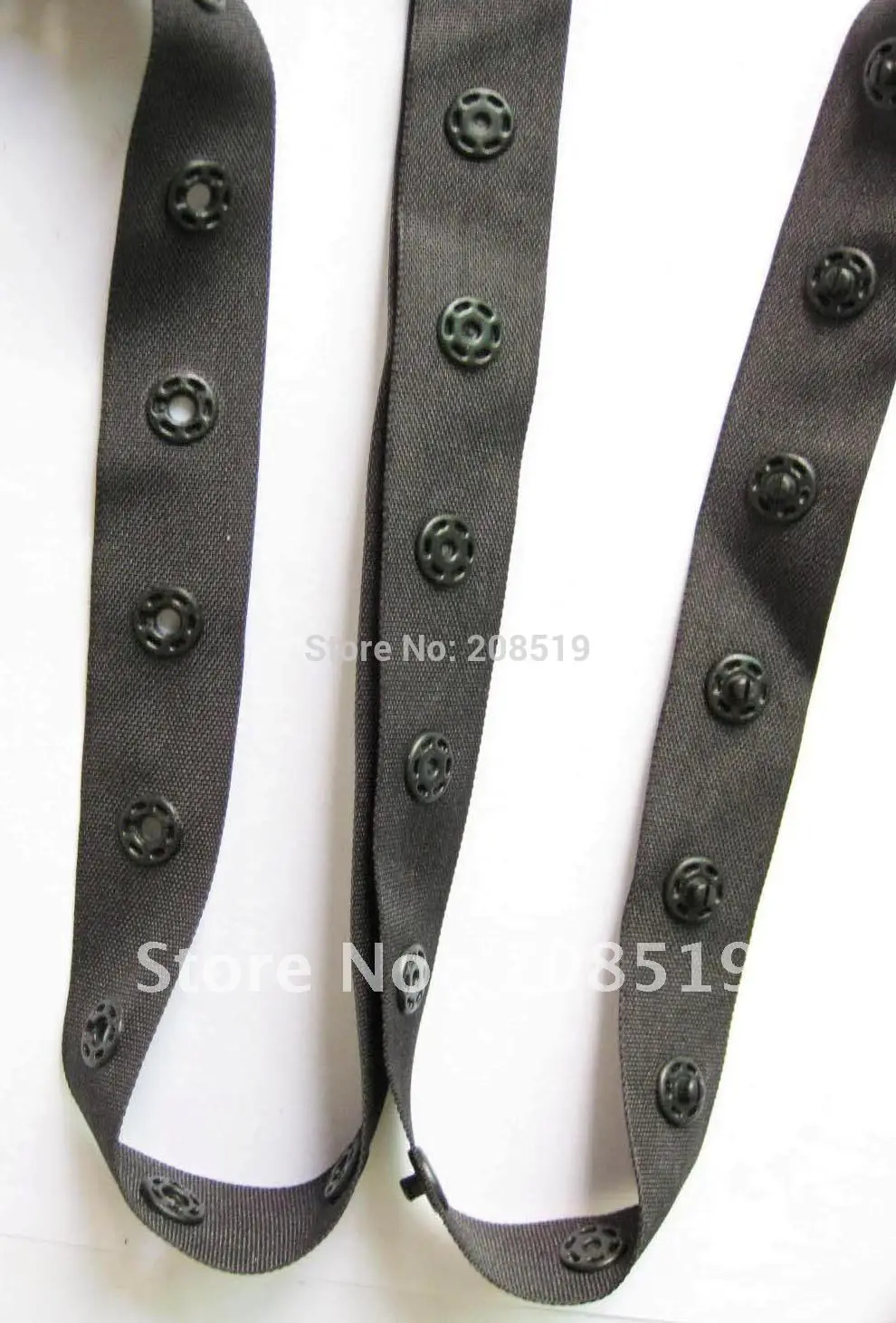 snap button tapes fabric clothes tape 18mm wide/25mm space Black tape