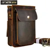 Crazy Horse Leather Multifunction Casual Daily Fashion Small Messenger One Shoulder Bag Designer Waist Belt Bag Phone Pouch 021 ► Photo 2/6