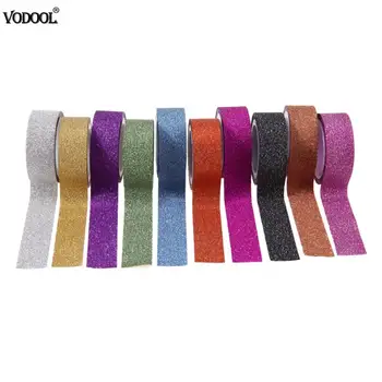 

10Pcs Rainbow Glitter Masking Tape DIY Scrapbooking Photo Album Adhesive Stationery Tapes Stickers Material Office Supplies Gift