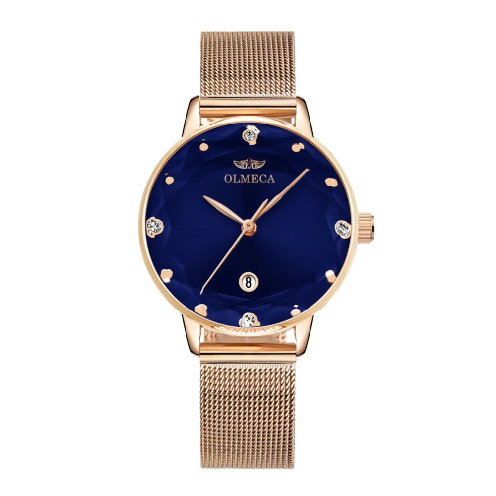 

OLMECA New high-end atmospheric quartz watch waterproof luminous men and women fashion casual watches free postage