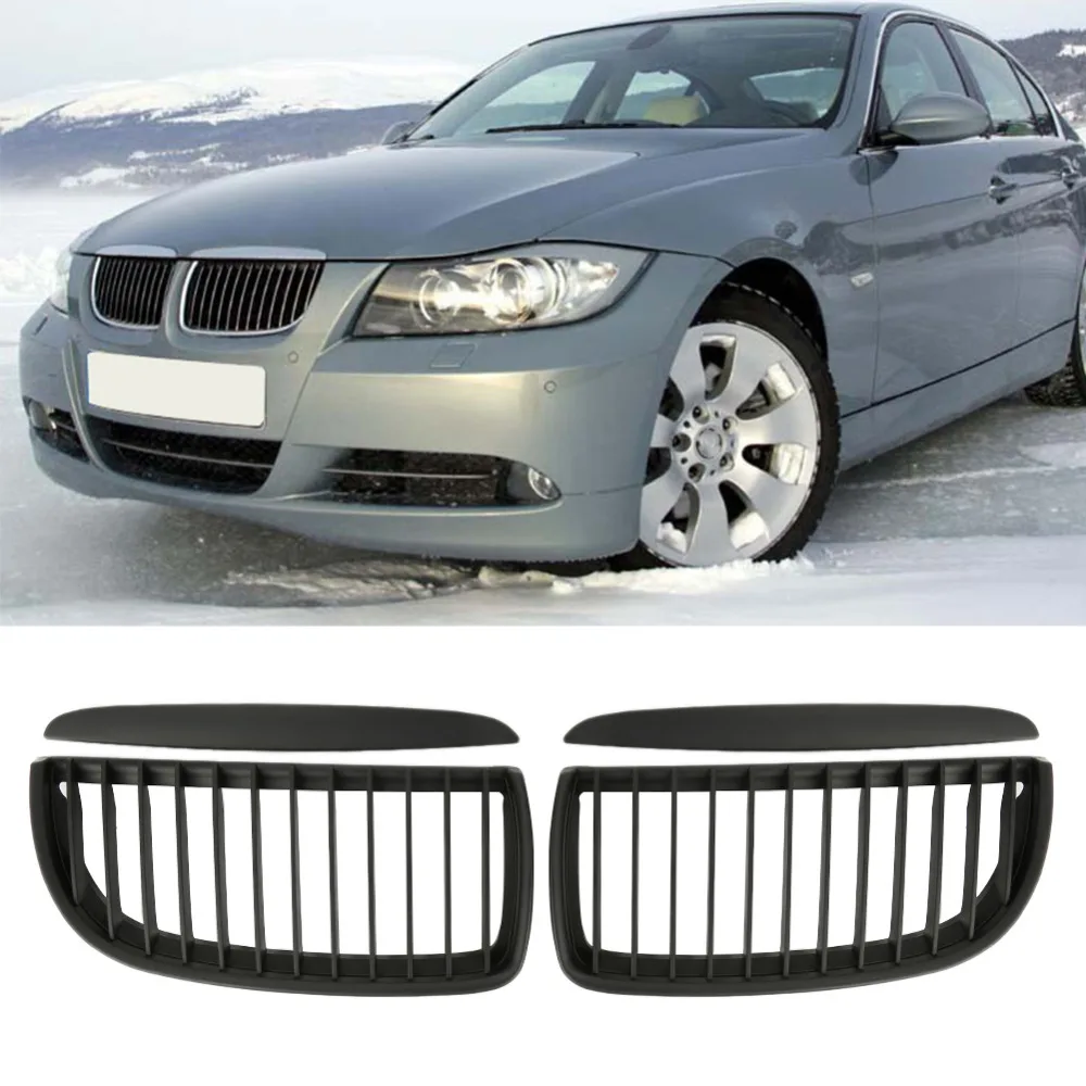 Car Front Grilles Replacement Matte Black Front Kidney Grill Grilles