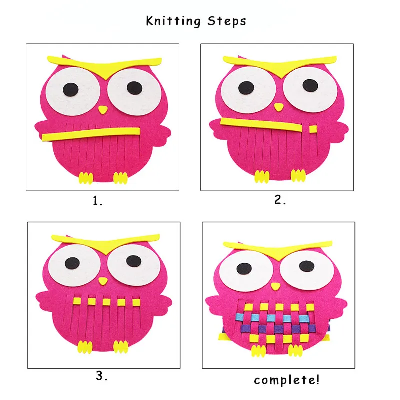 13 видов стилей Творческий войлочный пазл обучающие игрушки для детей ручной работы тканевый трикотаж для детского сада учится плетению войлочной ткани