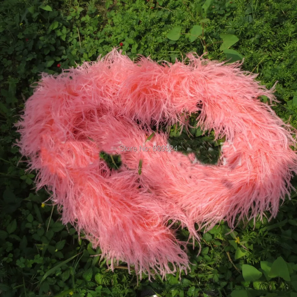 Free shipping 2 pcs 10 ply thickness Ostrich Feather Boas very good
