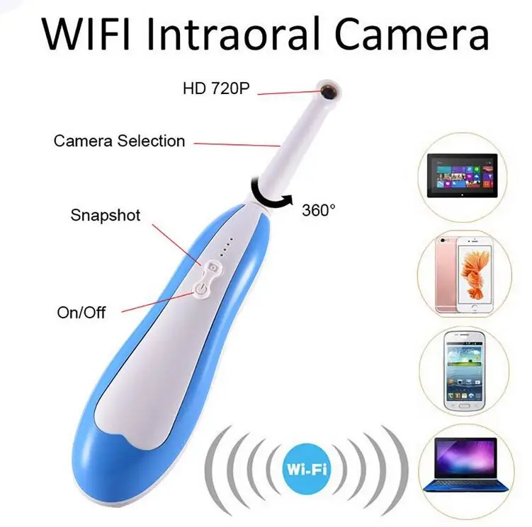 HD Intraoral Endoscope Wireless Dental Camera, WIFI LED Light