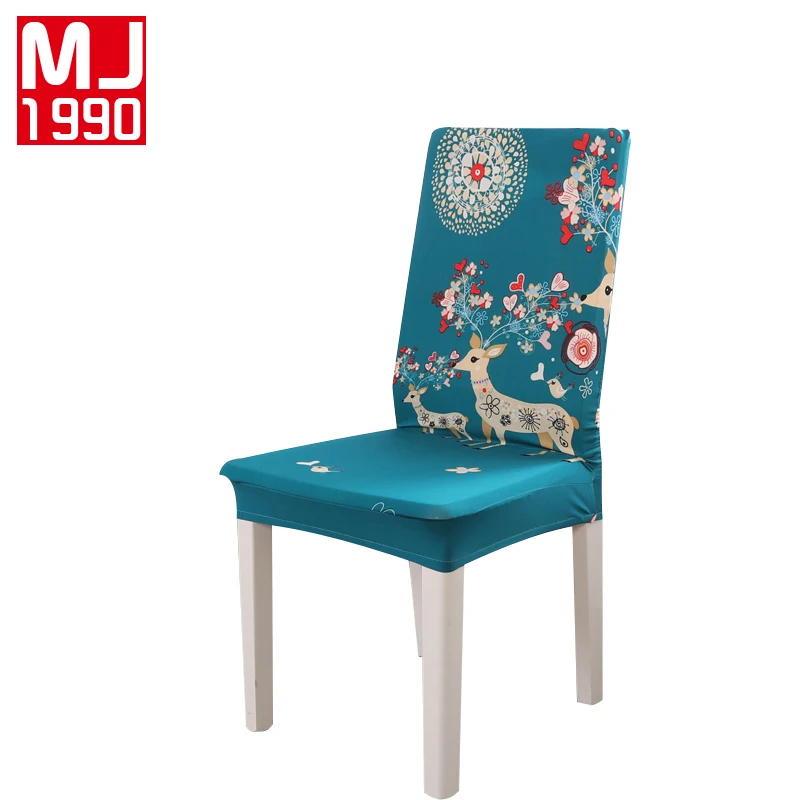 

Printing Elastic Polyester Chair Cover Home Decor Dining Chair Cover Spandex Decoration covering Office Banquet Chair Covers
