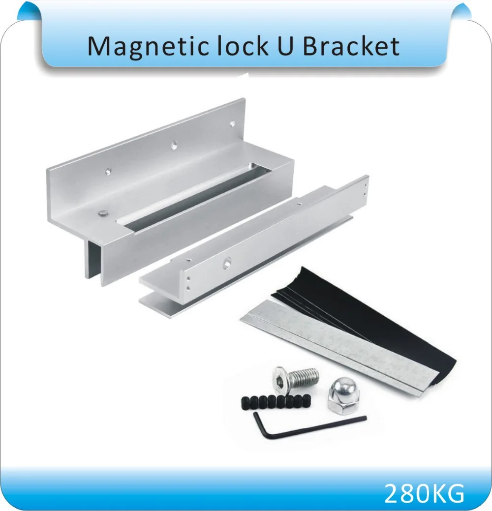 Free shipping U bracket 280KG lock frameless glass door access