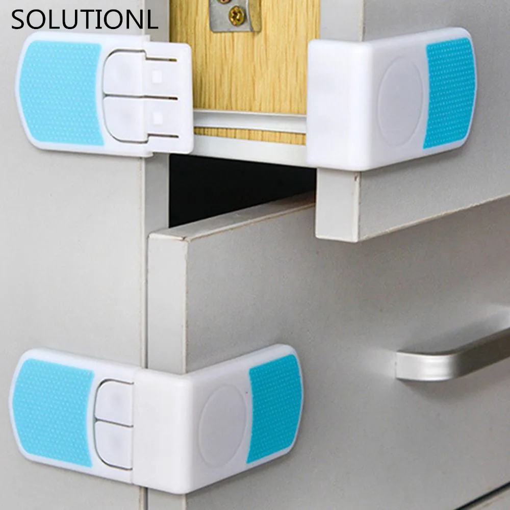 

Child Safety Lock Baby Safety Cabinet Drawer Cupboard Toilet Door Closet Plastic Lock On The Fridge seguridad bebe