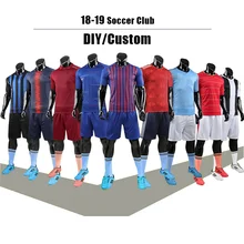 

Adults&Kid 18-19 Soccer Club Sets DIY Sportswear Football Sports Clothes Custom Soccer Jerseys Training Youth Kits Team Uniforms