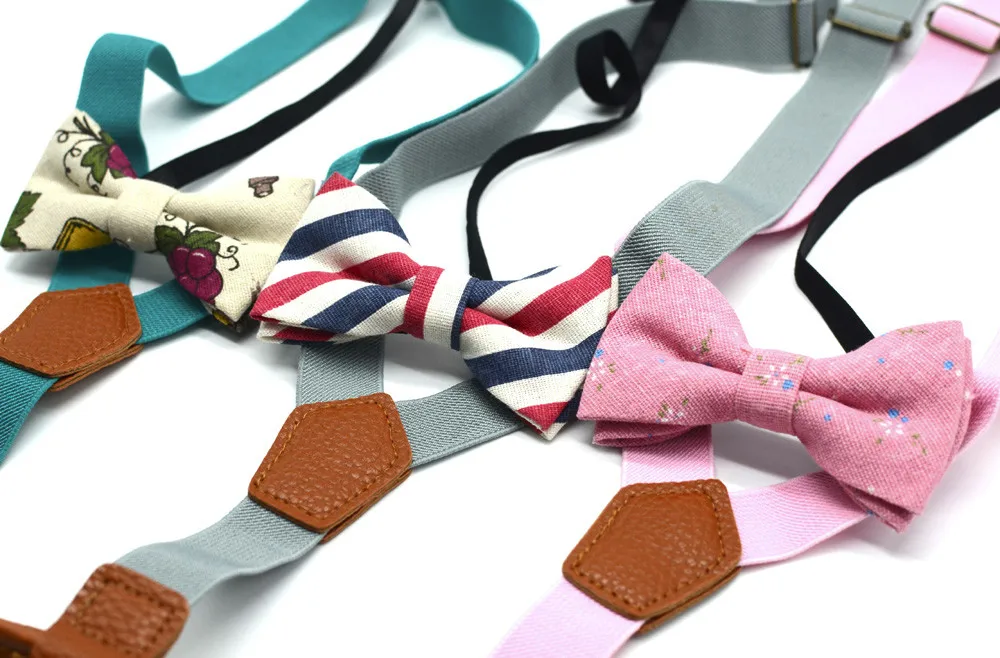 Детские галстуки-бабочки для маленьких мальчиков, комплекты свадебных подтяжки для маленьких мальчиков, роскошный галстук-бабочка