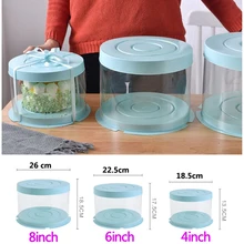 4″ 6″ 8″ inch Clear Plastic Cake Packaging  Boxes