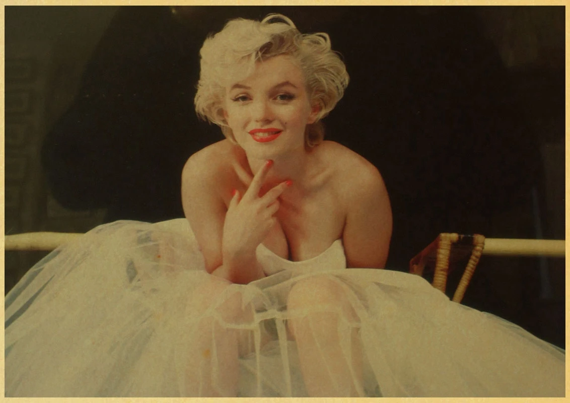 Знаменитая актриса Мэрилин Монро винтажные Плакаты для дома/бара/гостиной Декор крафт-бумага высокого качества плакат стикер стены - Цвет: A041