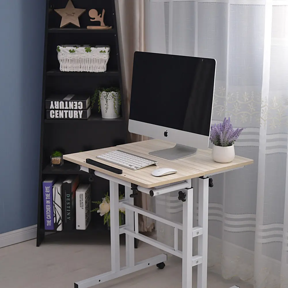 Mobile Stand Up Desk Height Adjustable Computer Work Station