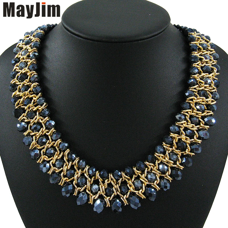 Заявление ожерелье женская мода 2017 vintage choker воротник золотая цепь большой