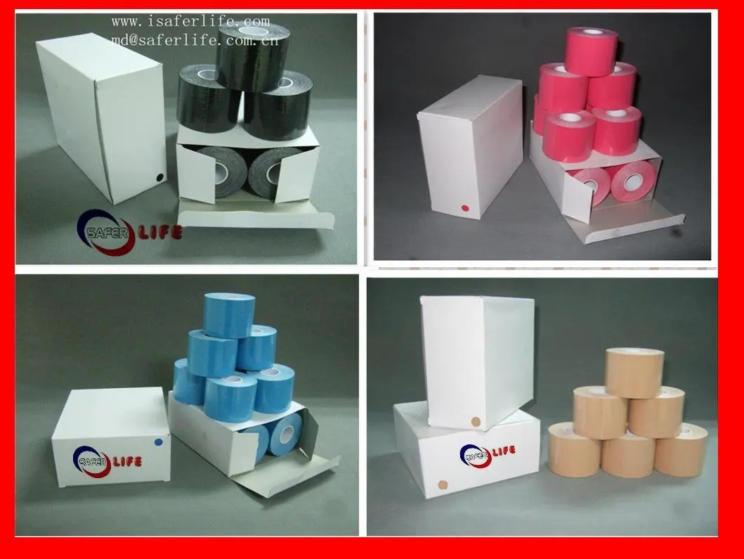 

Free Shipment factory offer Assort colors Sports Therapy tape COMPARE TO kinesiology tape China manufacturer kinesiology tape