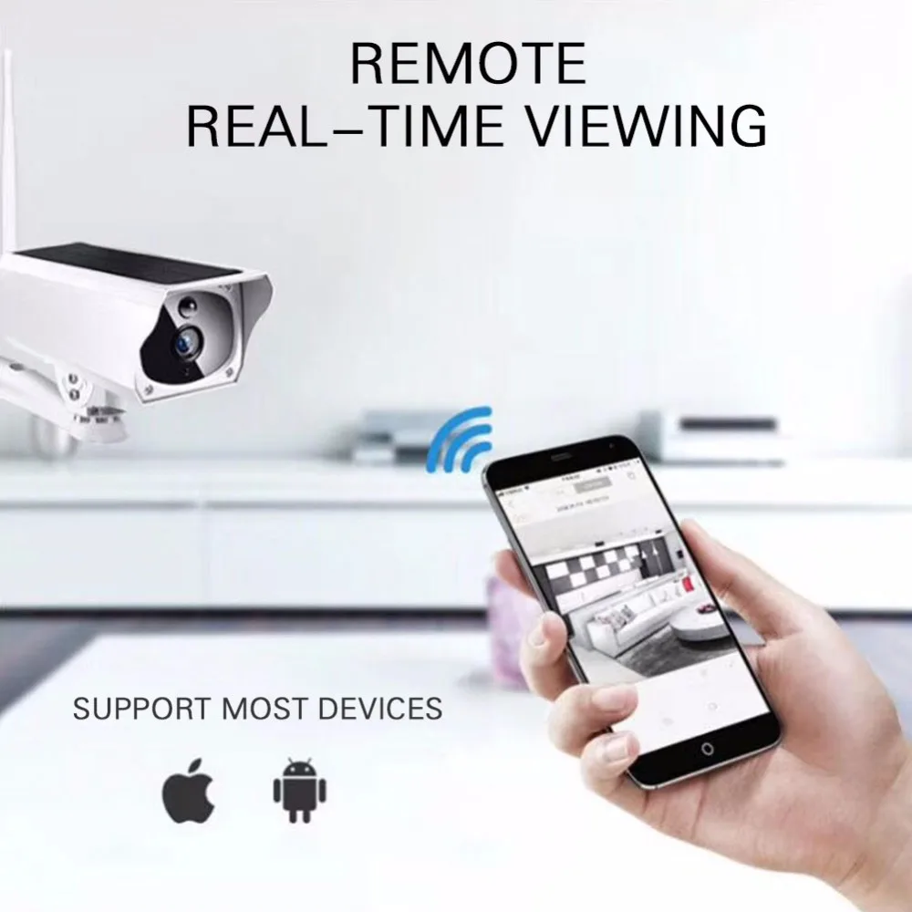 Solare Esterna del CCTV di Sicurezza IP Macchina Fotografica Senza Fili WI-FI 1080P HD IP67 Imperme