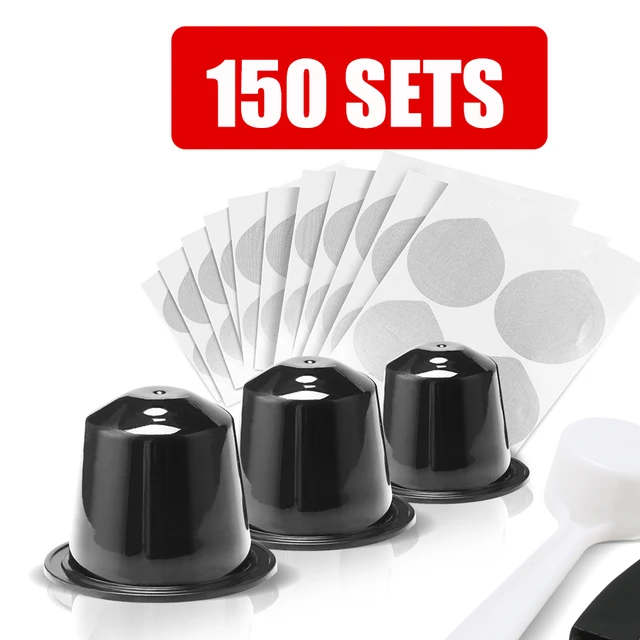 Cheap ICafilas 150 sets Disposiable Empty Nespresso and Adhesive Aluminum Lids Seals for Nespresso Capsule Make DIY Own Coffee Cheap ICafilas 150 sets Disposiable Empty Nespresso and Adhesive Aluminum Lids Seals for Nespresso Capsule Make DIY Own Coffee