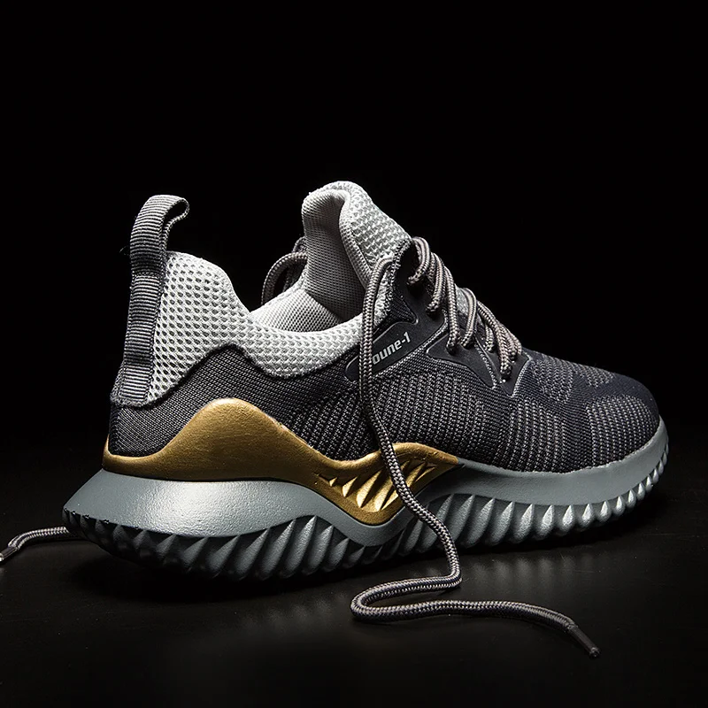 

MWSC 2018 Autumn New Arrival Male Flyknit Casual Shoes Men's Lace Up Breathable Mesh Soft Light Leisure Shoes