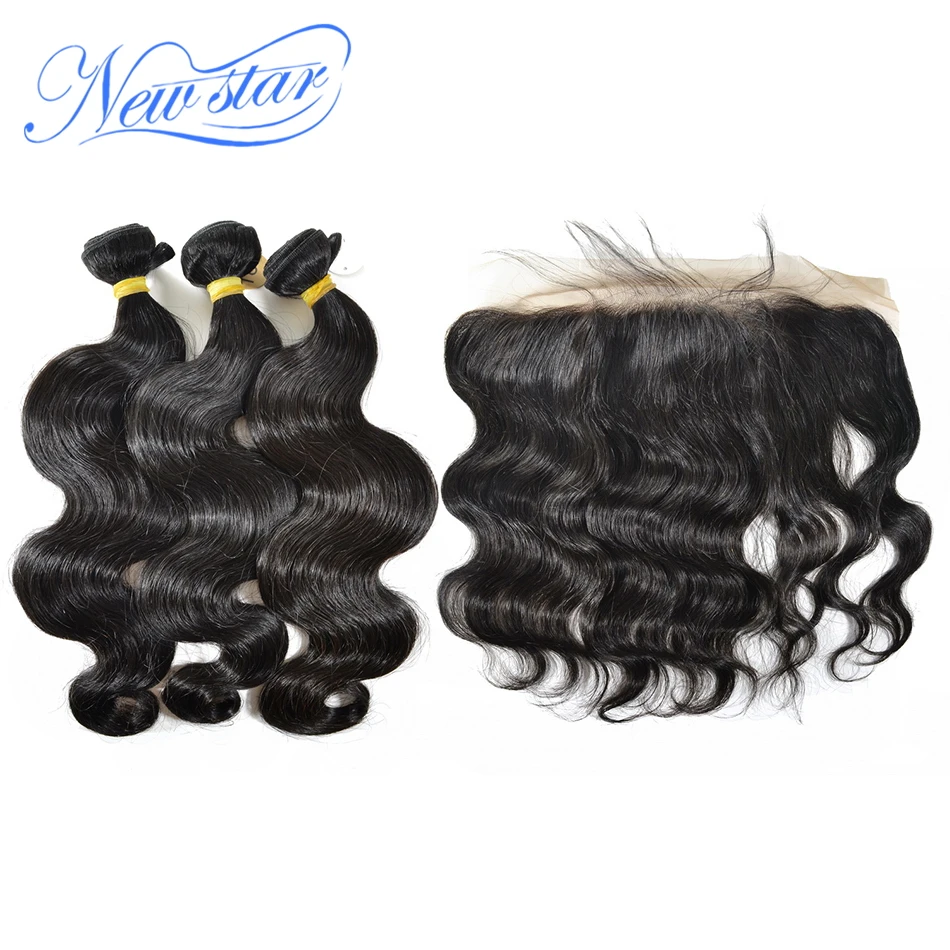 

Peruvian Body Wave Virgin Human Hair 3 Bundles Extension With A 13x4 Lace Frontal Closure 100% Unprocessed Raw Hair Weaving