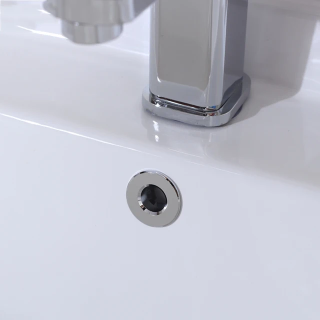 1 10pcs Round Bathroom Sink Overflow Cover Plastic Chrome Basin Over 1 10pcs Round Bathroom Sink Overflow Cover Plastic Chrome Basin Over Flow Circular Kitchen
