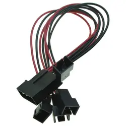 Molex IDE Мужской Порты и разъёмы 1 до 4 способа 3 Булавки вентилятор мужской Порты и разъёмы Кабель D Plug TO3 Булавки охладитель Y сплиттер Мощность