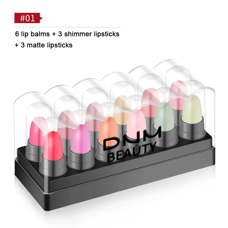 

12Pcs Lipstick Set Waterproof Non-Stick Cup Jelly Change Color Lipstick Matte Lipstick Kit Easy to Wear