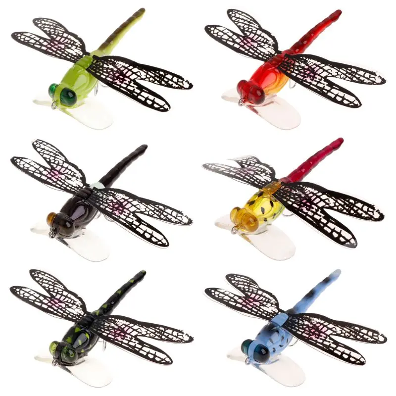 

Fishing Bait Colorful Dragonfly Artificial Simulated Fly Fishing Lure Baits Bionic Water Surface Fly Insect Tackle Accessories