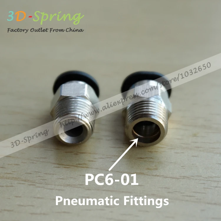 3D printer PC6-01 pneumatic connector ptfe tube quick fitting UE 