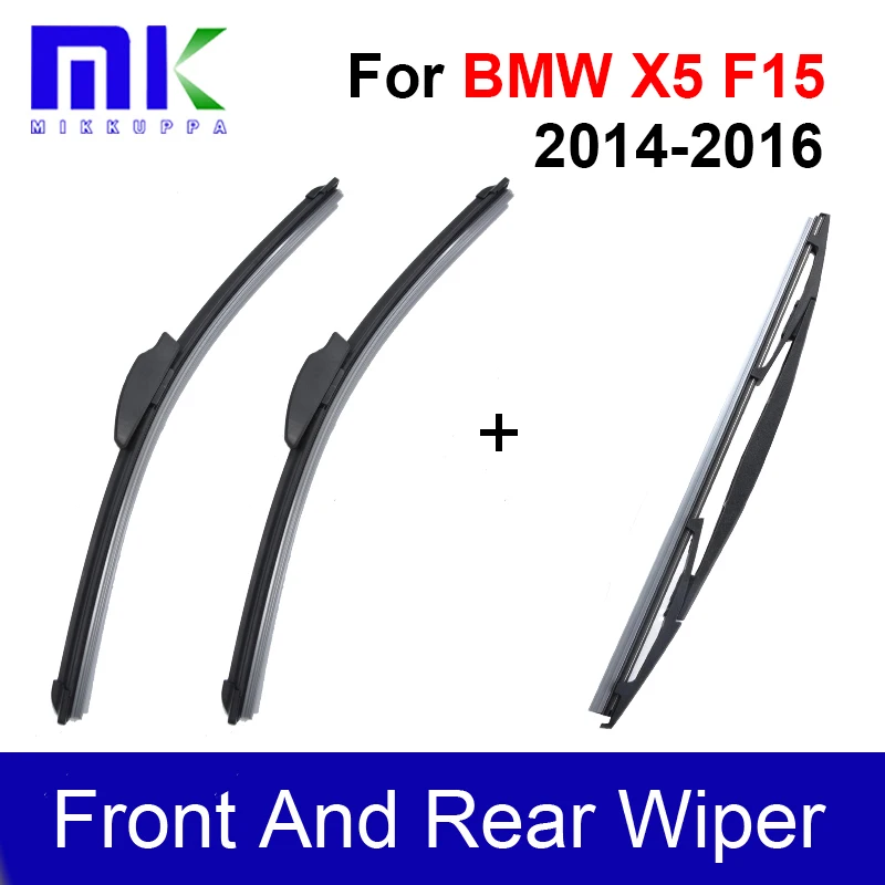 

Front And Rear Wiper Blades For BMW X5 F15 2014 2015 2016 Silicone Rubber Windscreen Windshield Wiper Auto Car Accessories