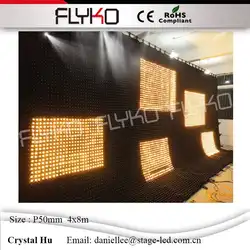 Фонарик flyko led видео контроллер занавеса DJ светодиодная видео штора starlight фон P50mm 4x8 m