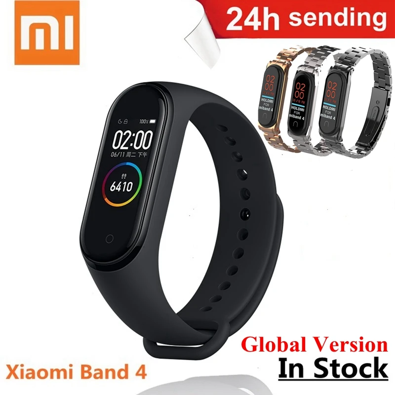 

Xiaomi Mi Band 4 Smart Bracelet 3 AMOLED Color Screen Miband 4 Global Fitness Bluetooth Sport 50ATM Waterproof SmartBand NFC