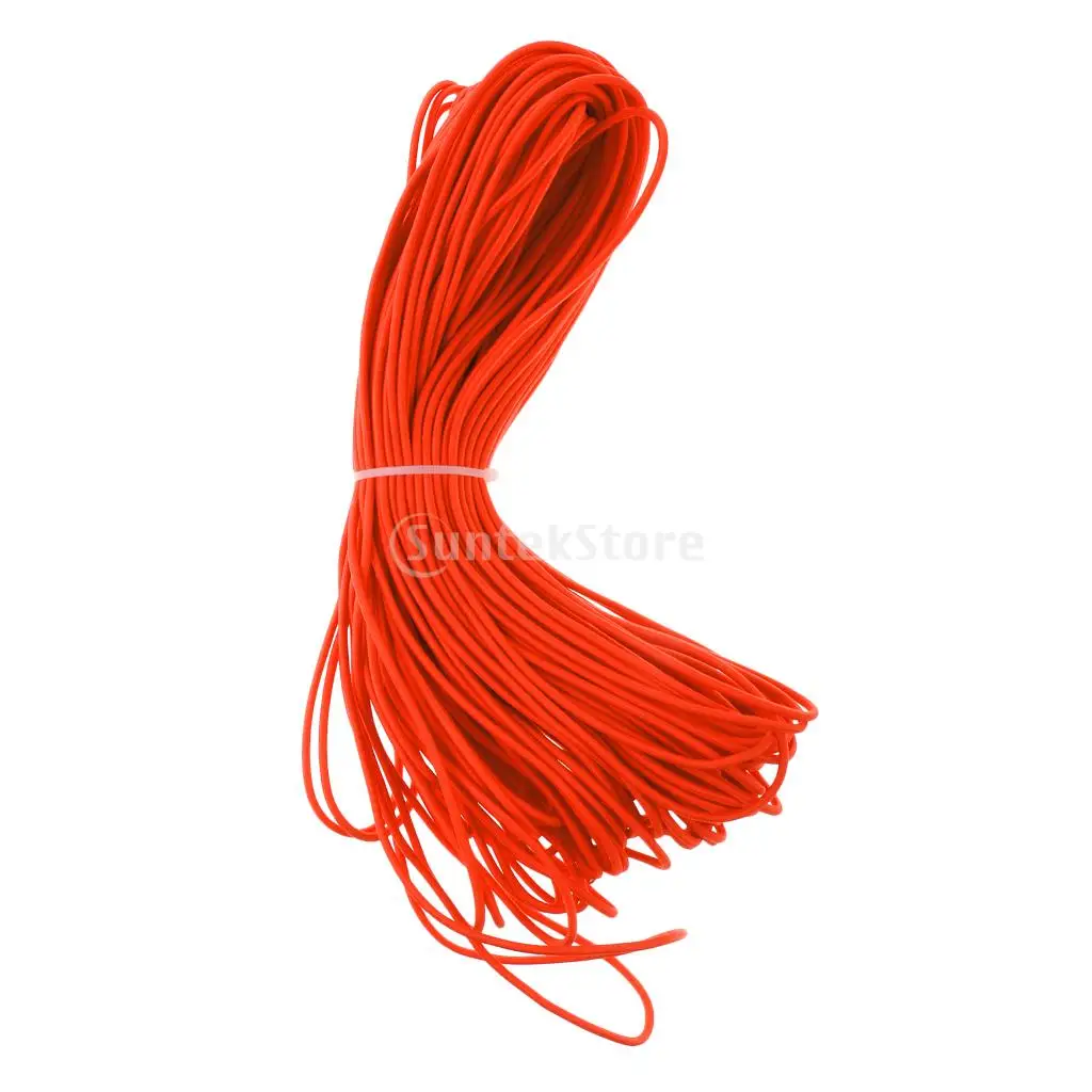 Orange 3mm 0.5-100m Strong Bungee Rope Shock Cord Tie Down Strap Trailer Boat Kayak/ Replacement Tent Folding Rod Elastic Rope