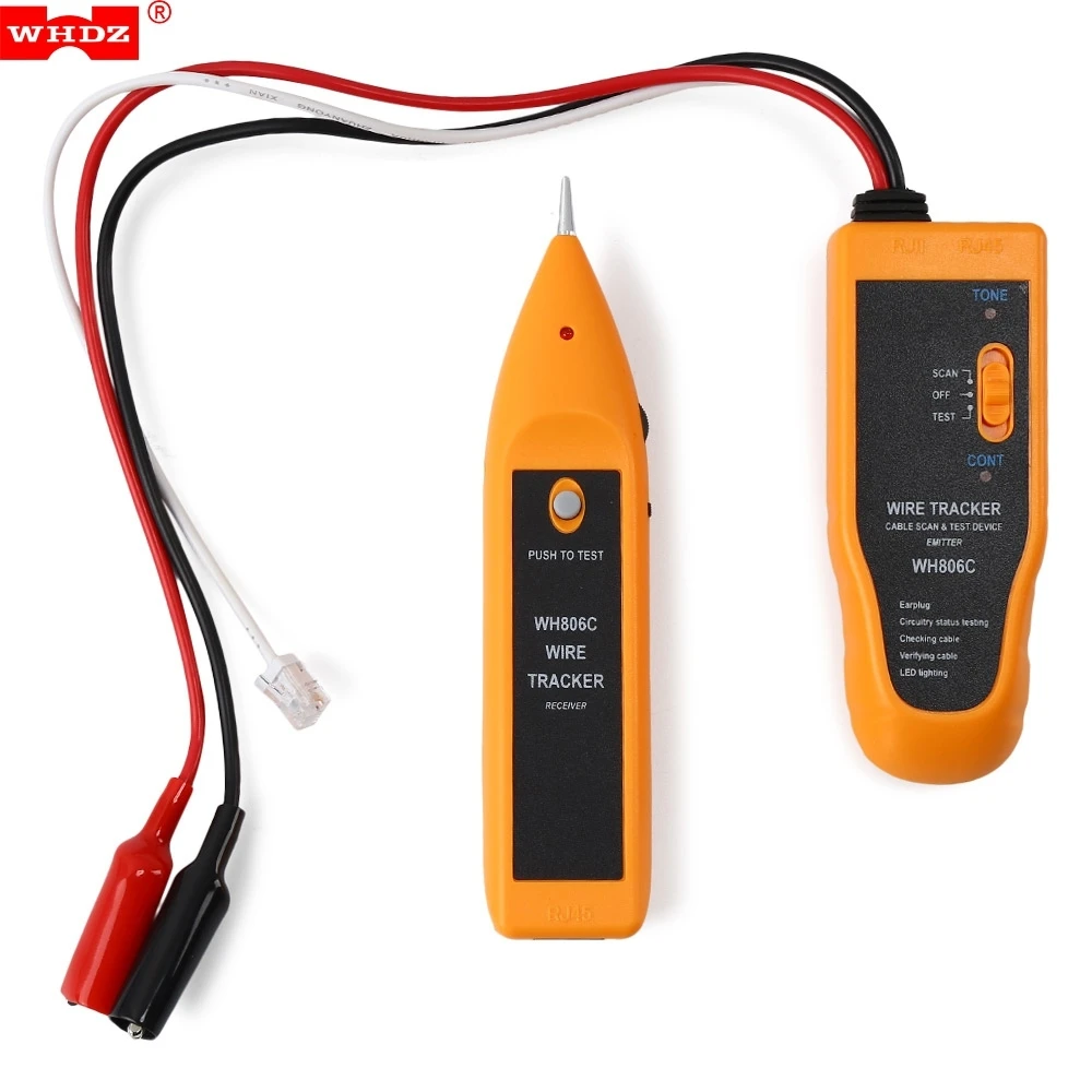 2016 Hot Sale RJ11 RJ45 Cat5 Cat6 Telephone Wire Tracker Tracer Toner