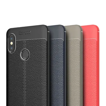 

100pcs Luxury Litchi Pattern Leather Cover For Xiaomi Redmi Note 8 Pro 7 7A 6 6A 5 Plus 5A S2 GO Soft TPU Slim Anti-knock Cover