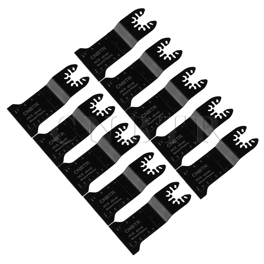 

CNBTR 45x40mm Oscillating Multitool Precision Quick Release Saw Blades Set of 10