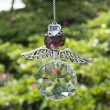 H& D Хрустальный Ангел-хранитель, Ловец для солнечных лучей, висячий Радужный шар, призмы для окна, фэншуй, украшение дома, висячий Ловец для солнечных лучей