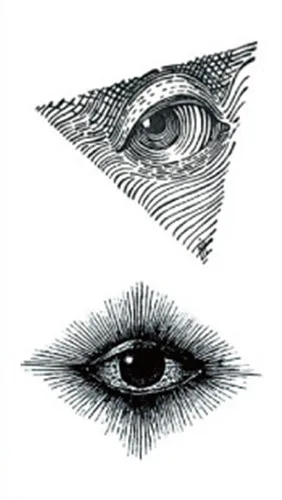 

Waterproof Temporary Fake Tattoo Stickers Unique Black Grey Eyes Vintage Design Body Art Make Up Tools