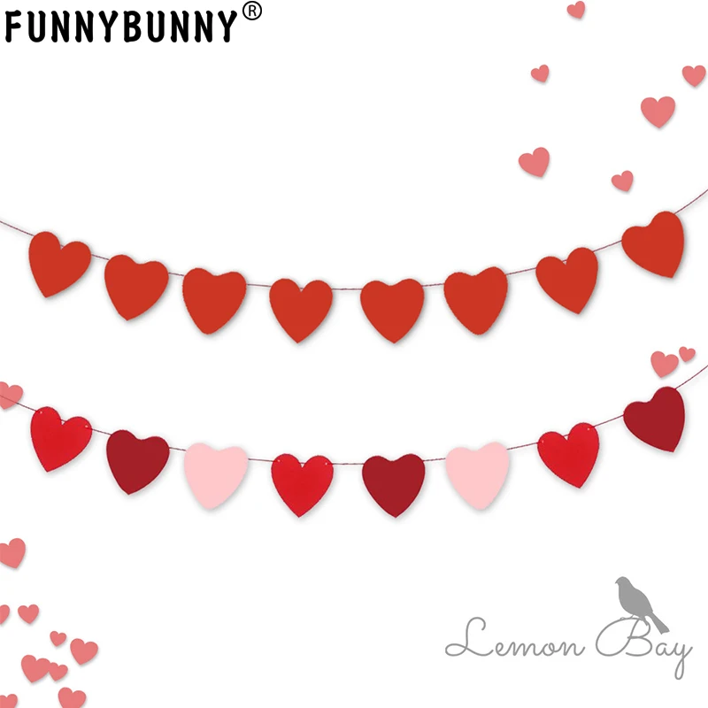 FUNNYBUNNY Декор на День святого Валентина баннер украшения годовщина свадьба день