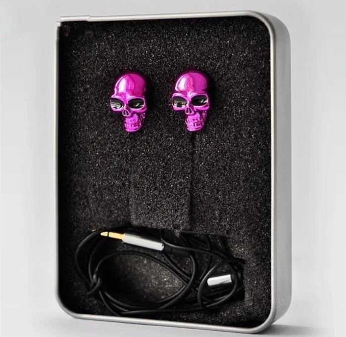 Высокое качество Красочные черепа 3,5 мм наушники-вкладыши Череп наушники для MP3/MP4 для телефона DJ конфеты наушники