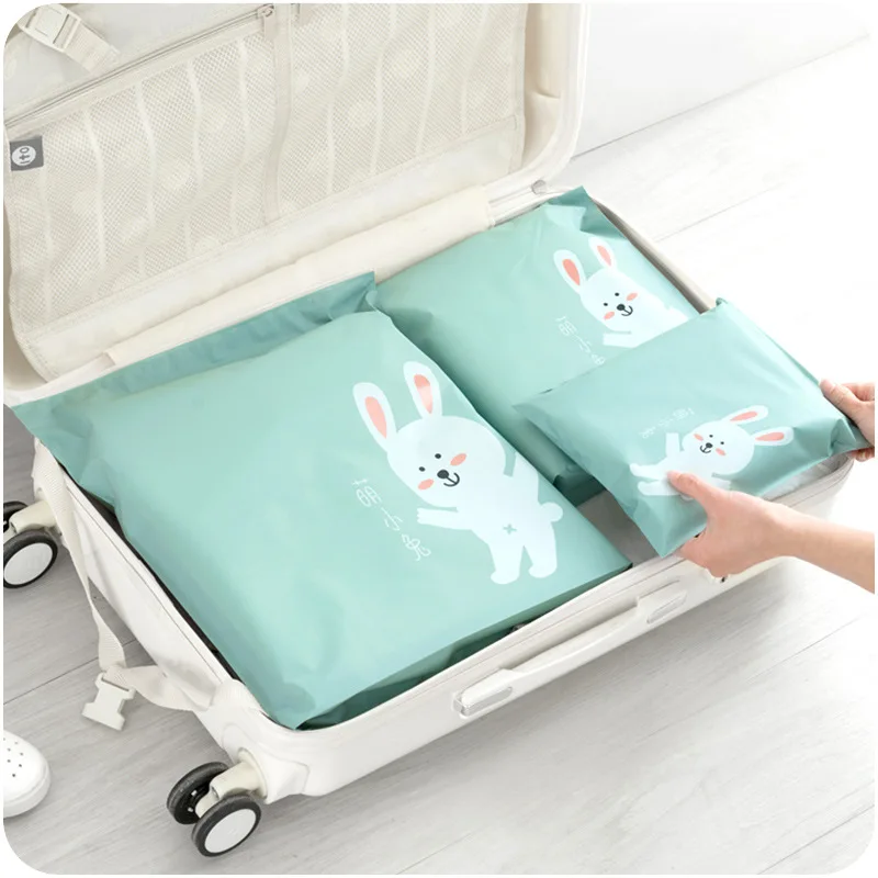 

Boxi Creative Cartoon Travel Storage Bag Cosmetic Makeup Organizer Clothing Storage Zip Lock Waterproof Shoe Sock Luggage Bags