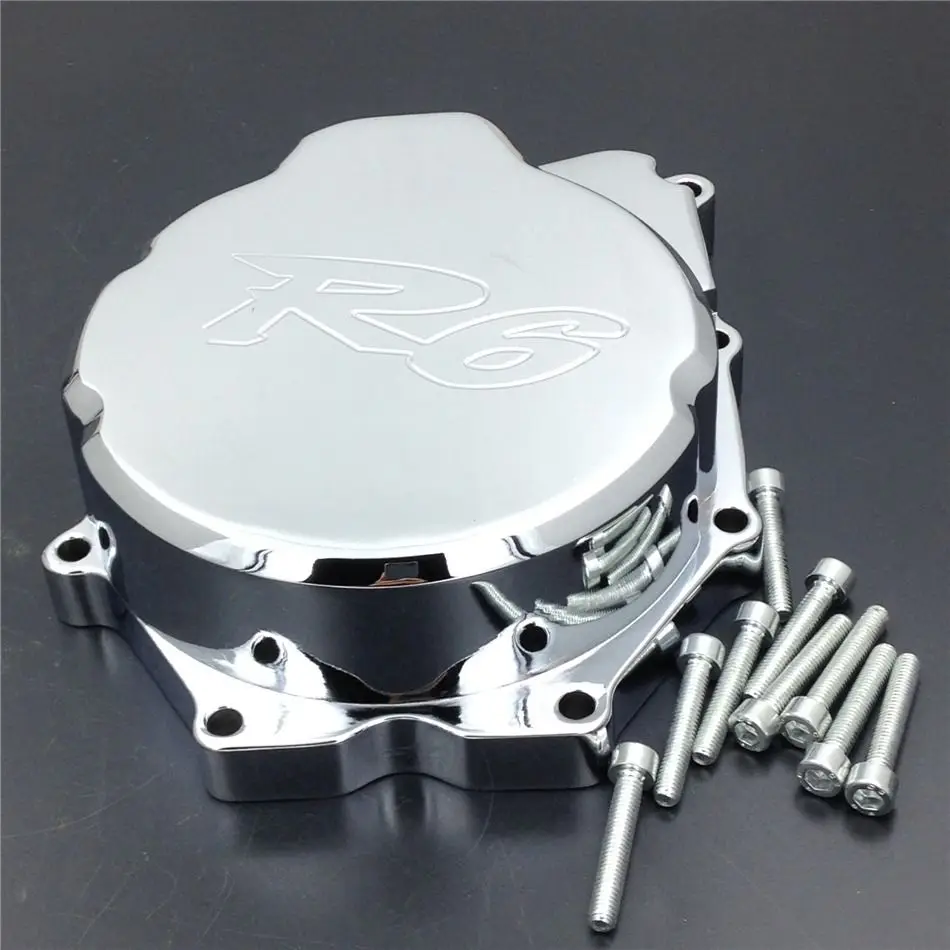 

Free shipping Motorcycle Engine Stator cover for Yamaha YZF-R6 YZF R6 2006-2014 CHROME left side