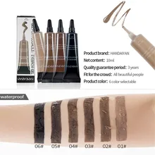 6 цветов, 10 мл, долговечный микроблейдинг для бровей, бровей, гель с кистью, водонепроницаемый макияж, бровей, тату-ручка, инструмент для макияжа