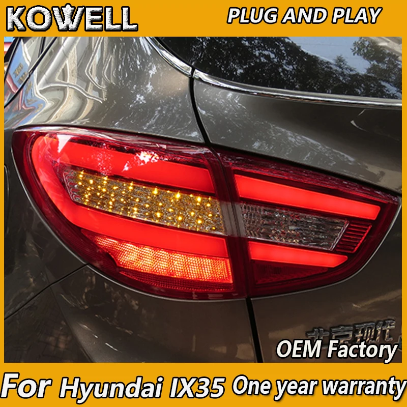 KOWELL автомобильный Стайлинг для hyundai IX35 Tuscon светодиодный задний светильник s 2010 2011 2012 2013 IX35 задний светильник DRL+ тормоз+ Парк+ сигнал